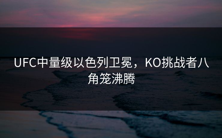 UFC中量级以色列卫冕，KO挑战者八角笼沸腾